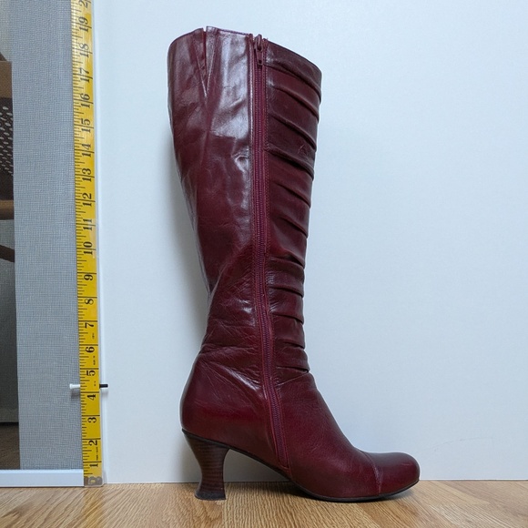 Miz Mooz Amelia Tall Leather Boots - Burgundy Wine - Size 39 (8.5/9) - Picture 11 of 11